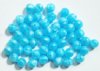 50 8mm Satin Aqua Round Glass Beads